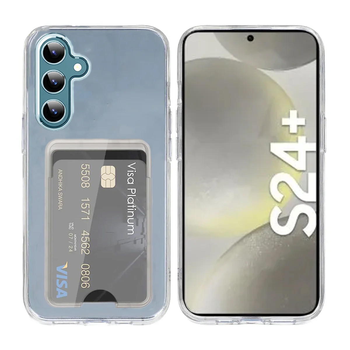 Galaxy S24 Plus Mobilskal med Korthållare Rvelon