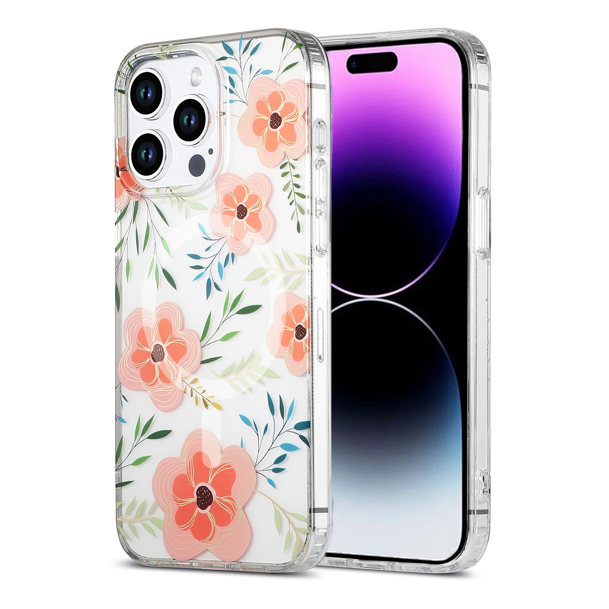 iPhone 14 Pro Max Mobilskal MagSafe - Blommor