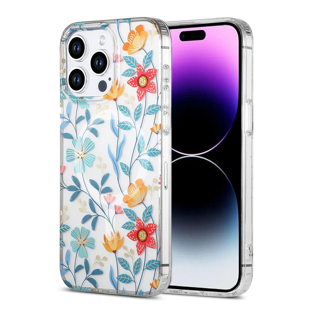 iPhone 14 Pro Max Mobilskal MagSafe - Blommor & Kvistar