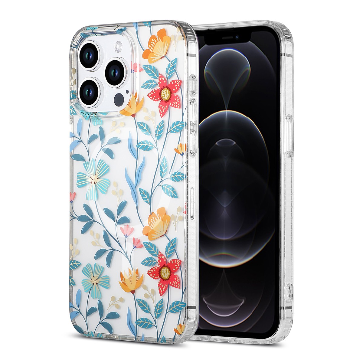 iPhone 12/12 Pro Mobilskal MagSafe - Blommor & Kvistar