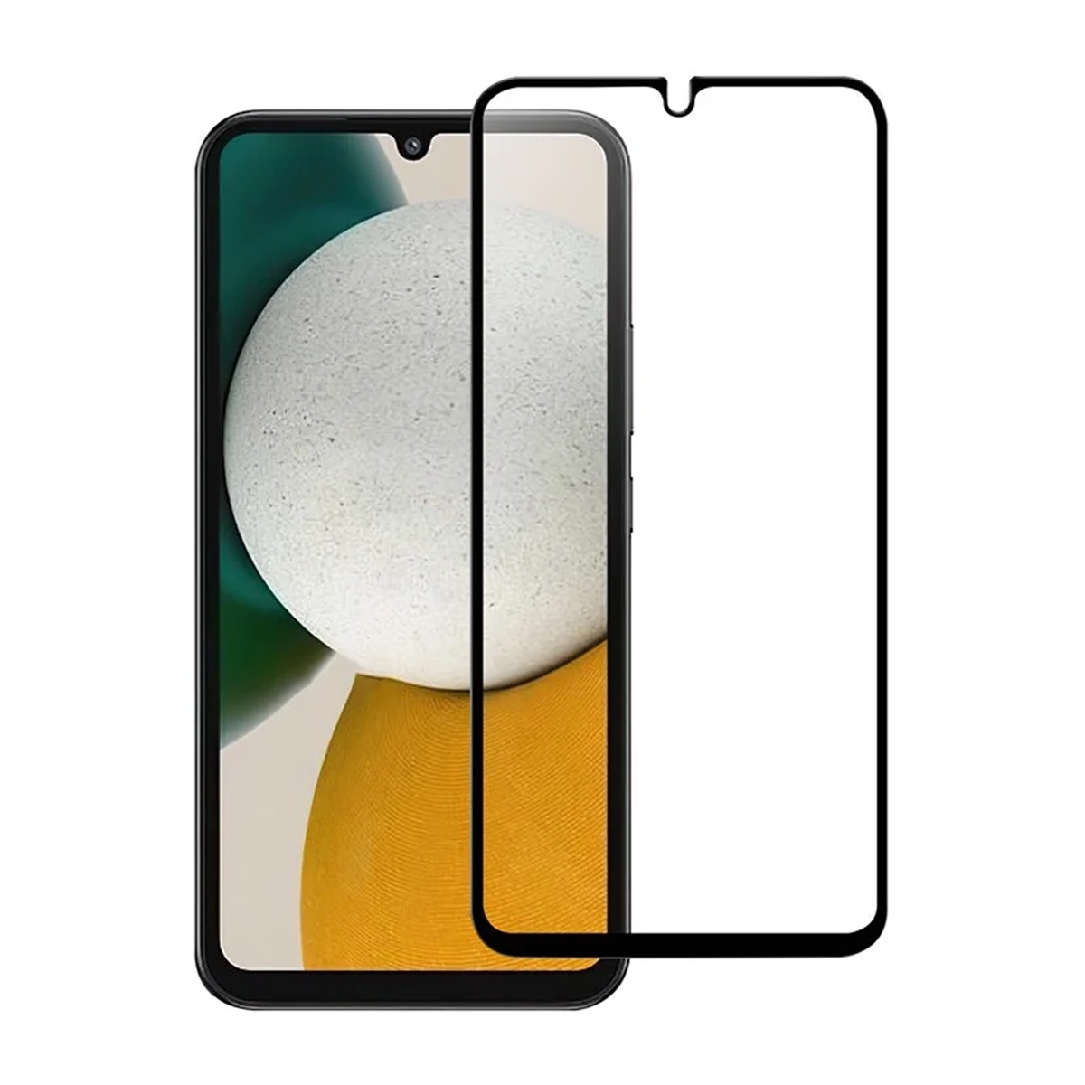 Skärmskydd Samsung Galaxy A34 - 3D Härdat Glas - Svart (miljö)