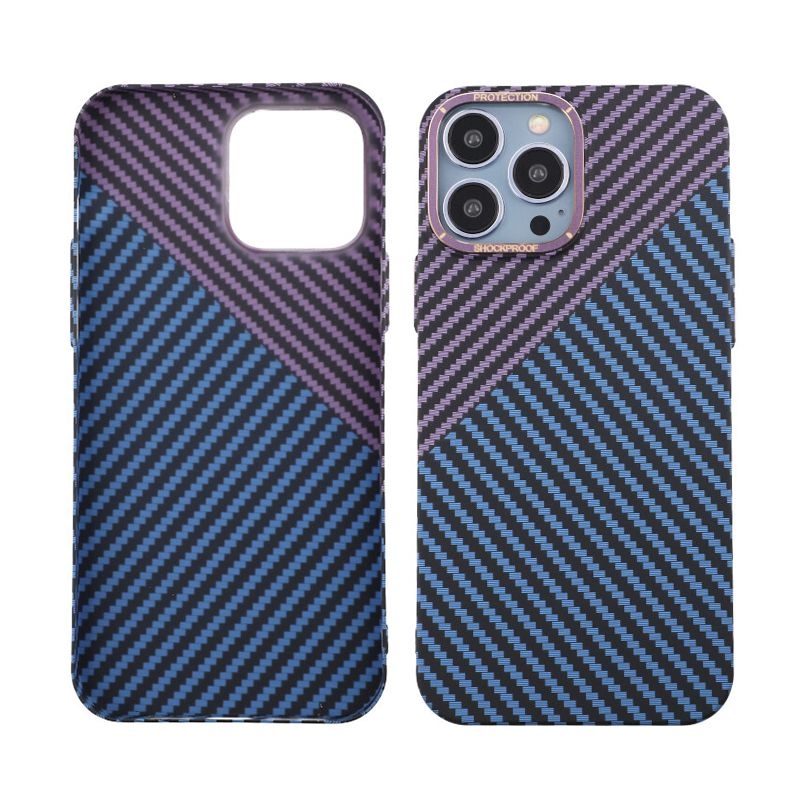 Kolfiber Skal iPhone 13 Pro Max - Lila &