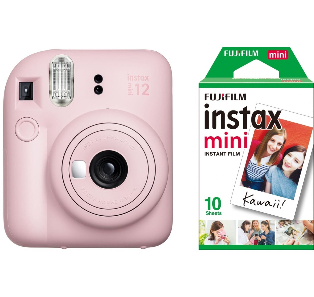 Fujifilm Ljus Instax Mini 12, Blomrosa + Film