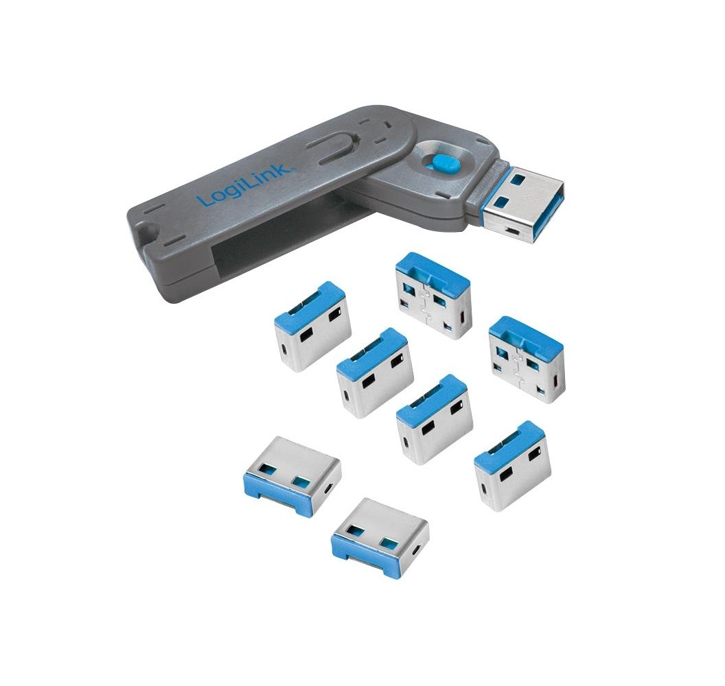 LINDY 40470 10 poortsloten beveiligen RJ45-bussen met sleutel zwart