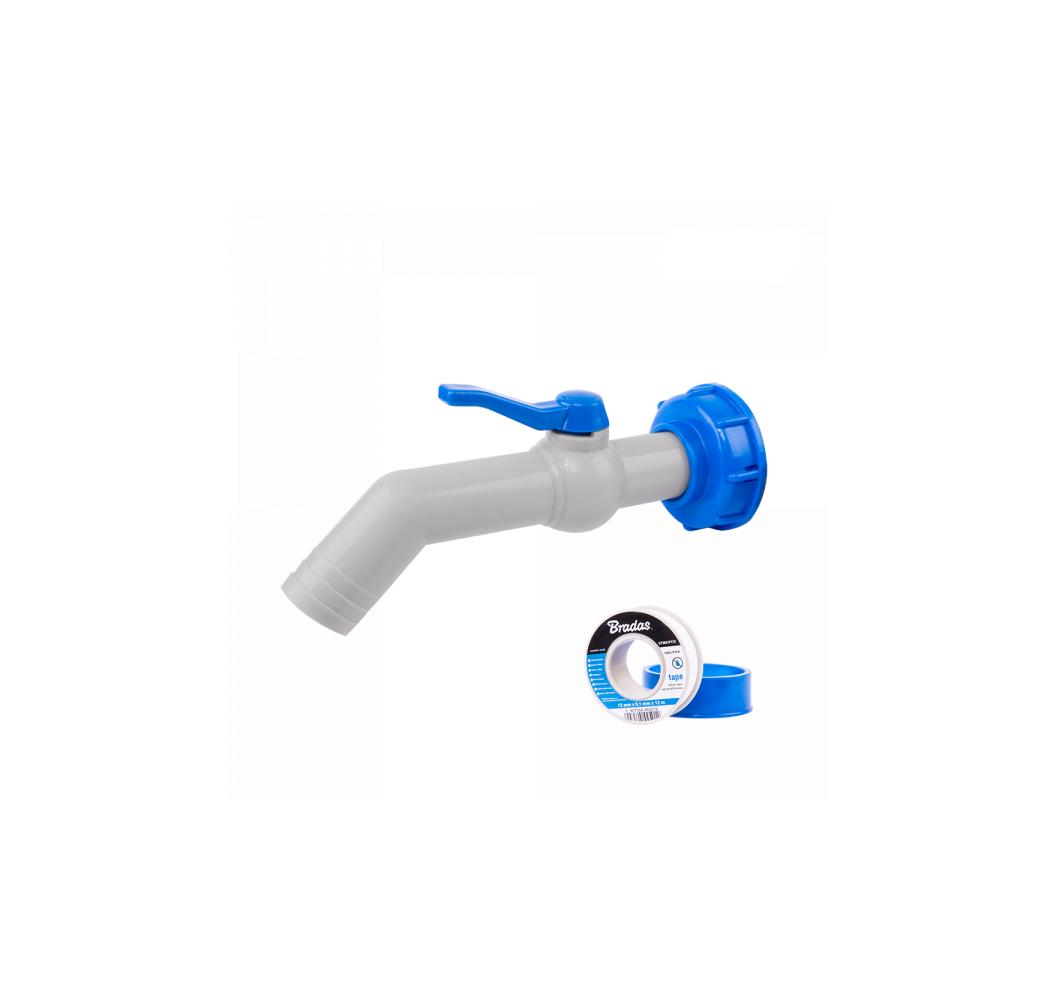 Sininen Sarja - Pp 45° Hana Ibcs60x6 Adapterilla 25Mm Letkulle Ptfe-Teipillä