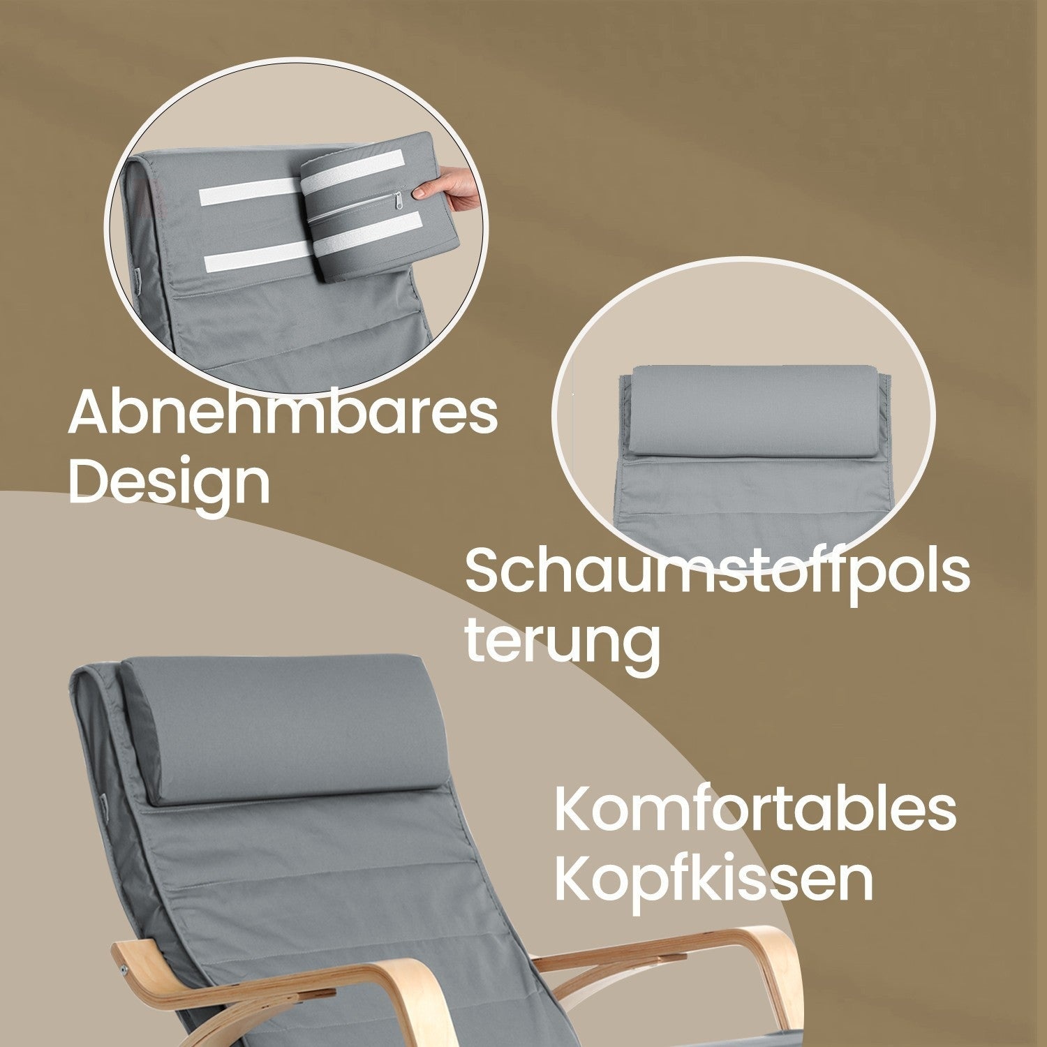 Rootz Swing Chair - Rocking fåtölj - björk trästäte - 5 -stegs ...