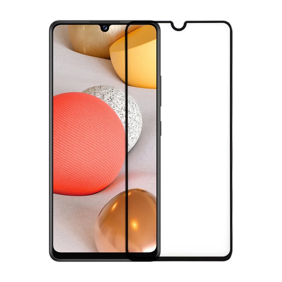 Skärmskydd Samsung A42 5G - 3D Härdat Glas Svart