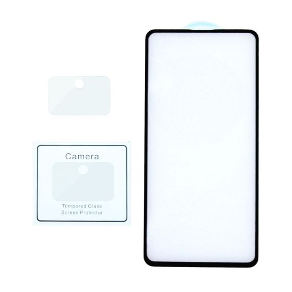Skärmskydd och kameraskydd Samsung A71 - 3D Härdat Glas