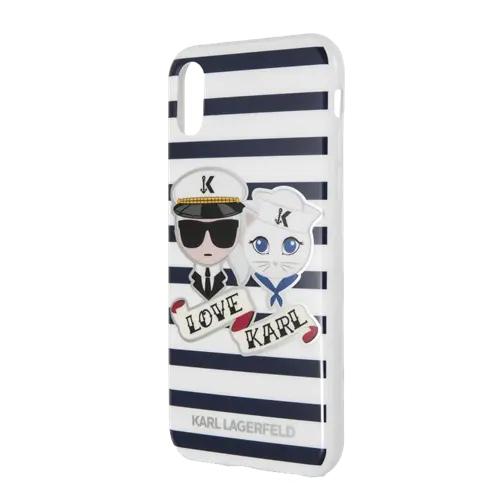 Karl Lagerfeld Sailor Stripes Skal för iPhone X/XS