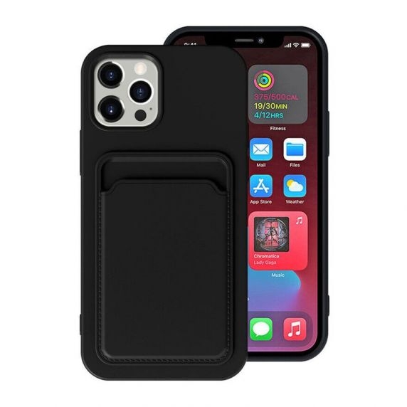 iPhone 15 Pro Max Mobilskal Silikon med Korthållare