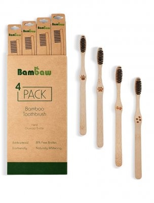 Bambaw tandborstar i ekologisk bambu och aktivt 50407007650071