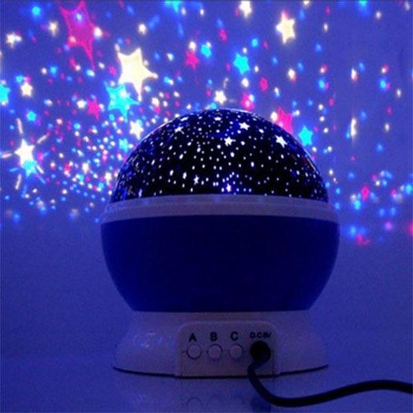 Beautiful night light with starry sky