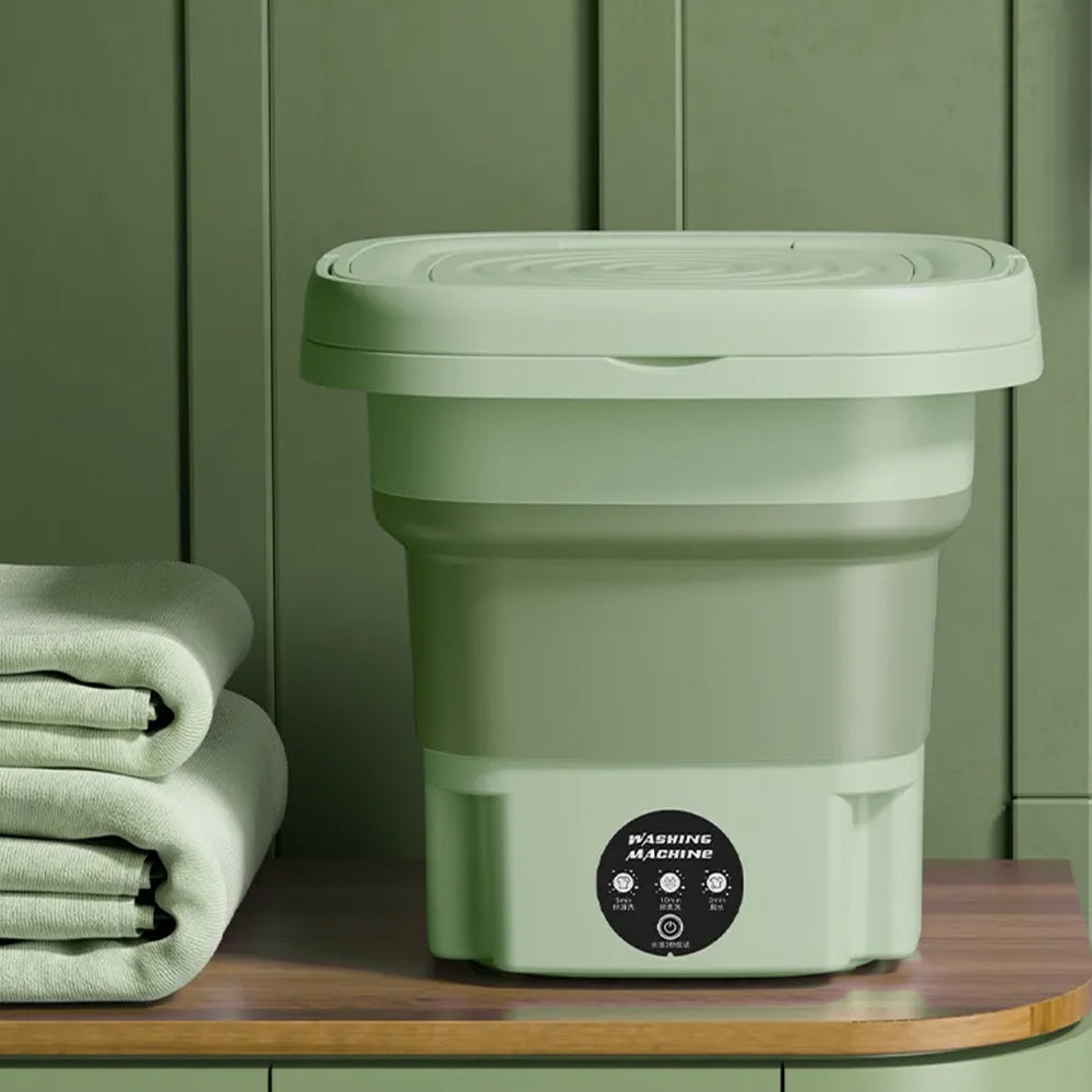 Bærbar & Sammenleggbar Vaskemaskin med Tørkefunksjon