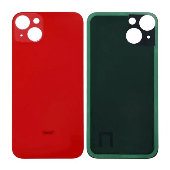 iPhone 14 Baksida Glas med tejp - Röd