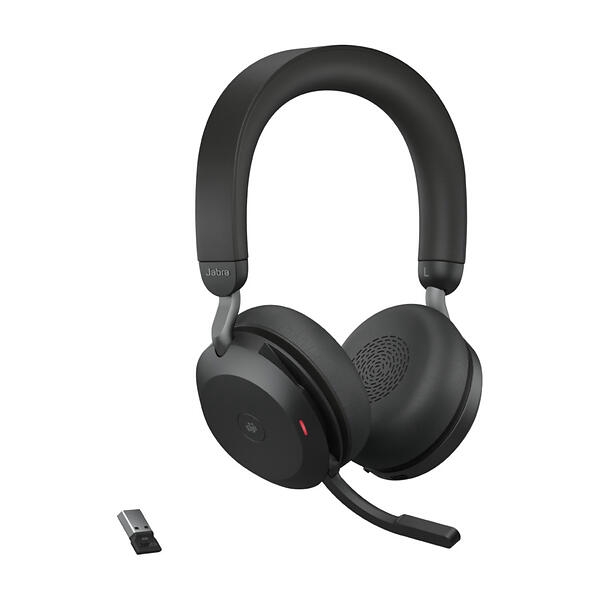 Jabra Evolve2 75 MS Stereo USB-A Wireless On-ear Headset 27599-999-999 - Svart - Original