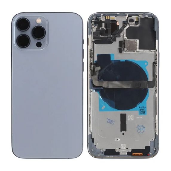iPhone 13 Pro Max Baksida med Komplett Ram - Blå