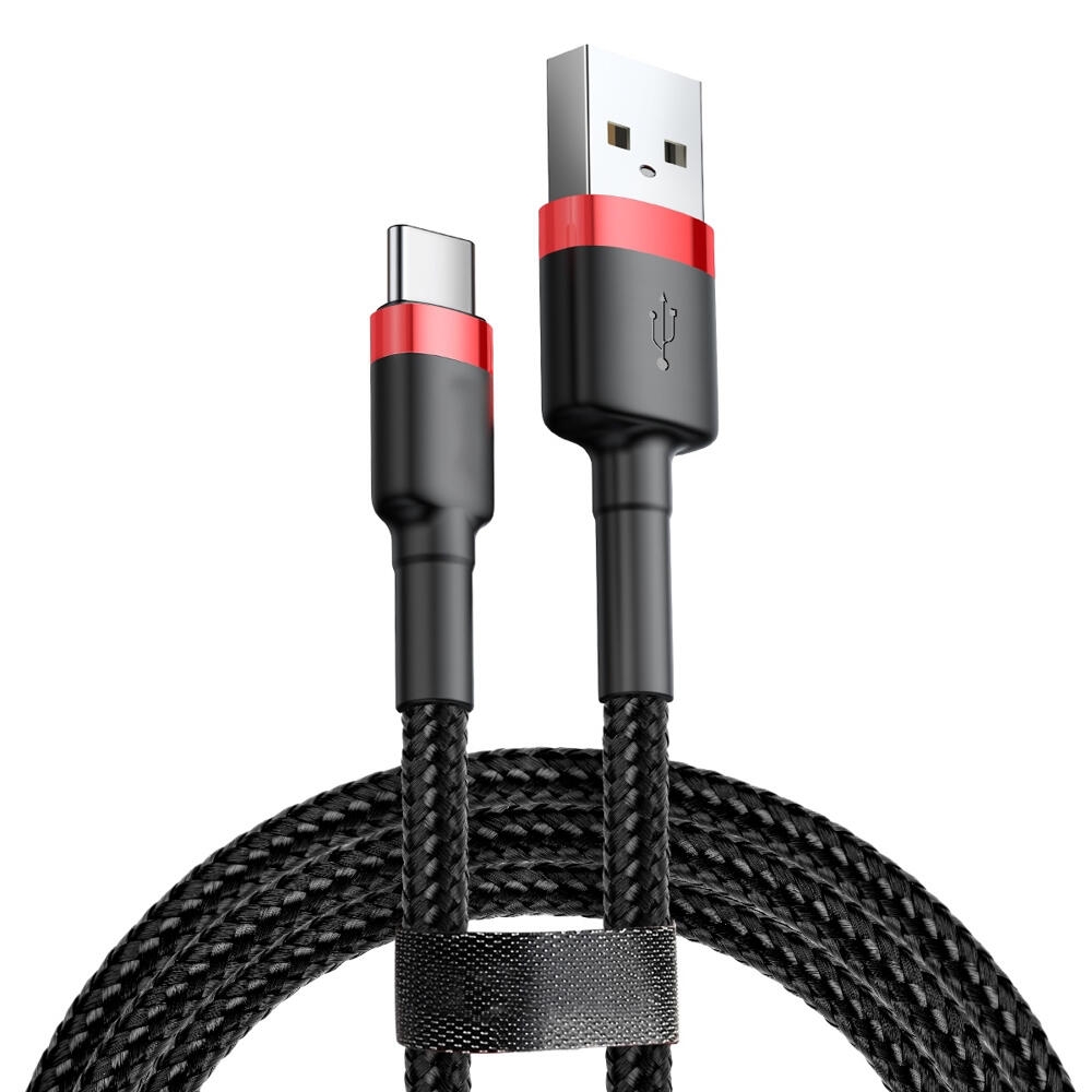 SiGN Cafule USB-C-kabel 2A, 2 m - Röd