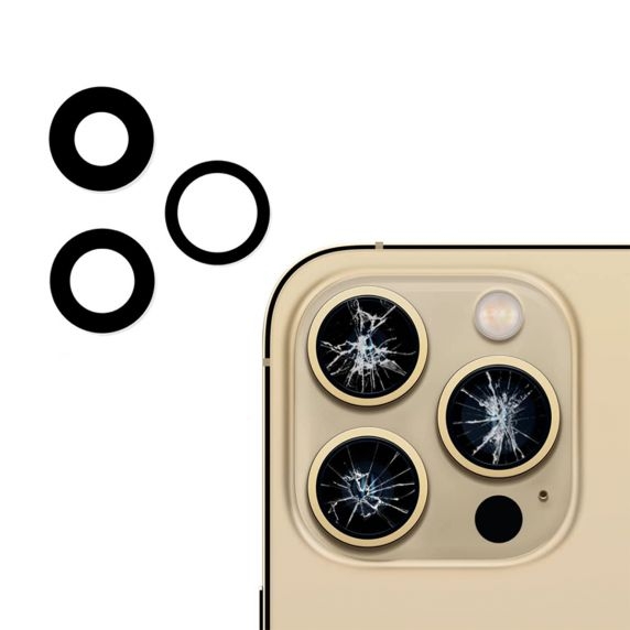 Original iPhone 13 Pro/13 Pro Max Bak Kameraglas med tejp (3-pack)