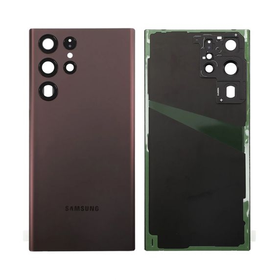 Samsung Galaxy S22 Ultra Baksida med tejp - Vinröd