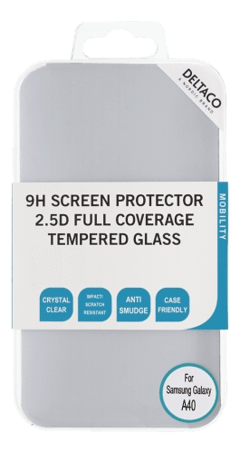 DELTACO Skärmskydd i 2.5D Härdat Glas för Samsung Galaxy A40