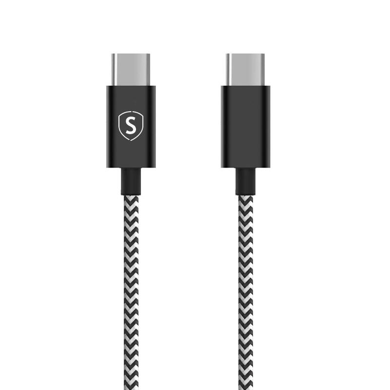 SiGN Skin USB-C till USB-C Kabel 2.1A, 2m - Svart