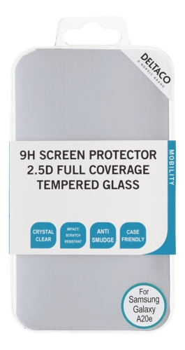 DELTACO Skärmskydd i 2.5D Härdat Glas för Samsung Galaxy A20e