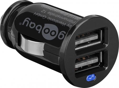Goobay Billaddare med 2 USB utgångar - 2.4A