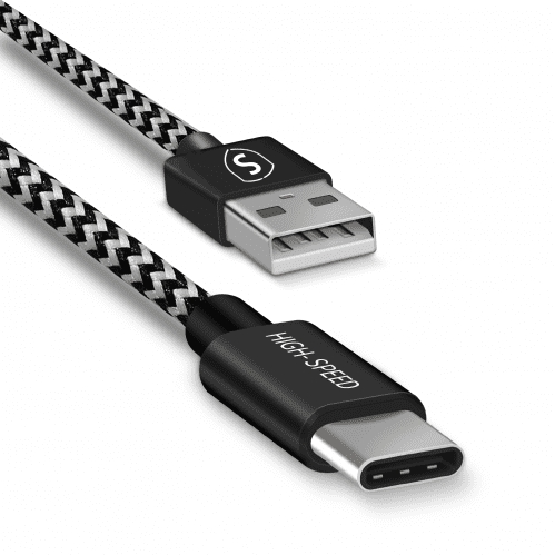 SiGN Skin USB-C-kabel 2.1A 0,25 m - Svart