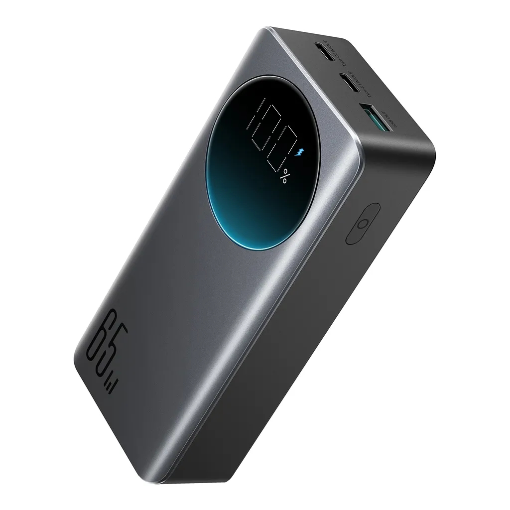 SiGN 65W 30000mAh Snabbladdning Powerbank LED-skärm PD QC för telefon och bärbar dator - Svart