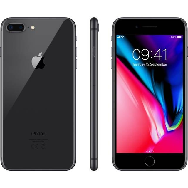 iPhone 8 Plus 64GB - 1 År Garanti Begagnad i Nyskick - Svart Svart