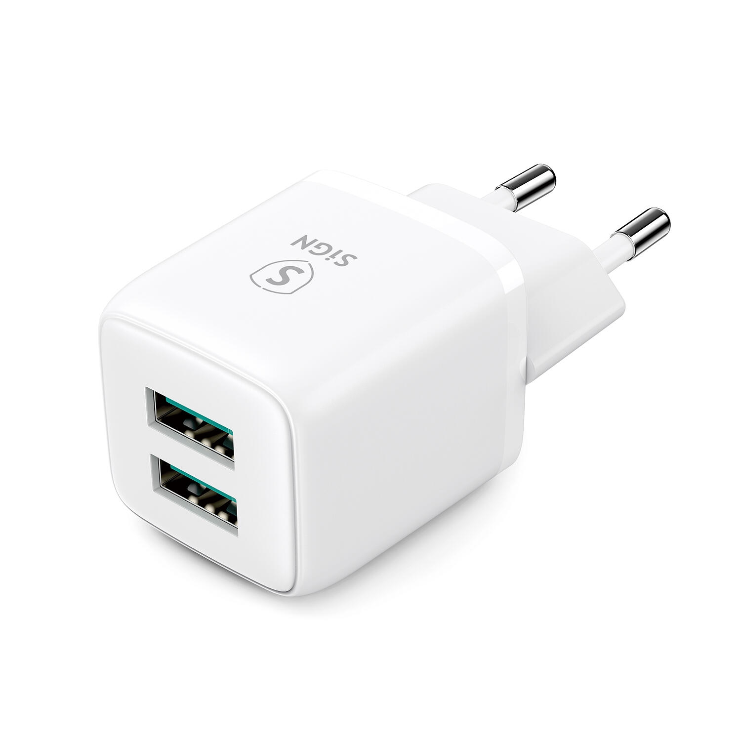 SiGN Mini Snabbladdare Dual USB, 2.4A