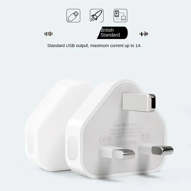UK till EU reseadapter - Vit