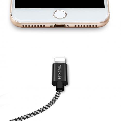 SiGN Skin Lightning-kabel 2.1A 0,25 m - Svart