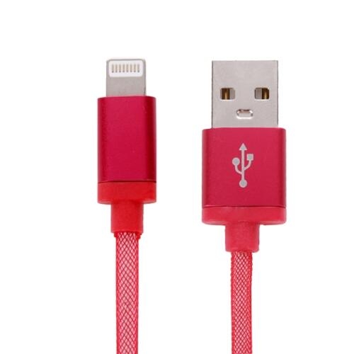 SiGN nylon USB kabel med Lightning kontakt, 25cm