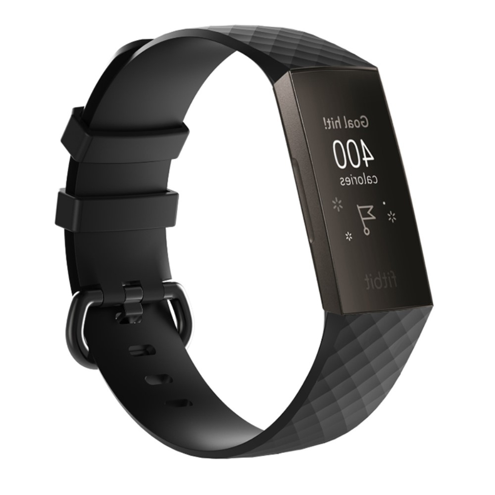 Silikonarmband Fitbit Charge 3/4 Svart