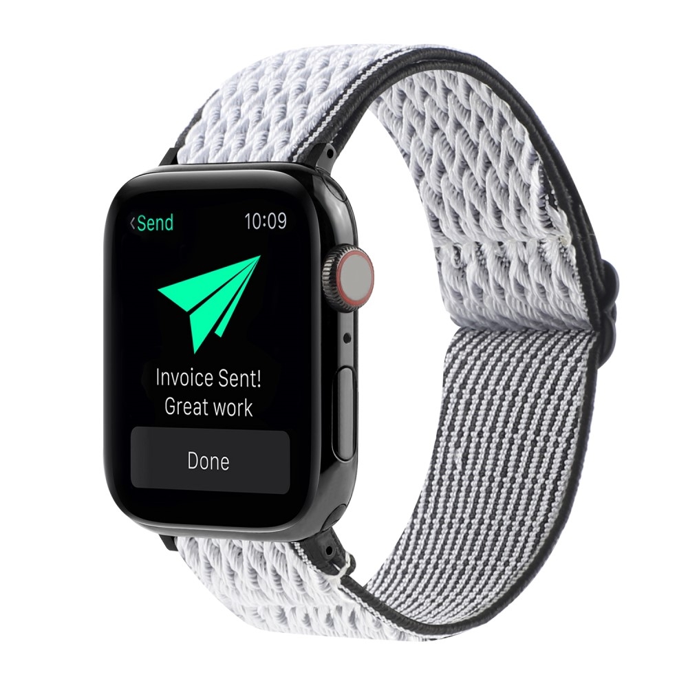 Vävd Nylonarmband Apple Watch 42/44/45/49 mm Svart