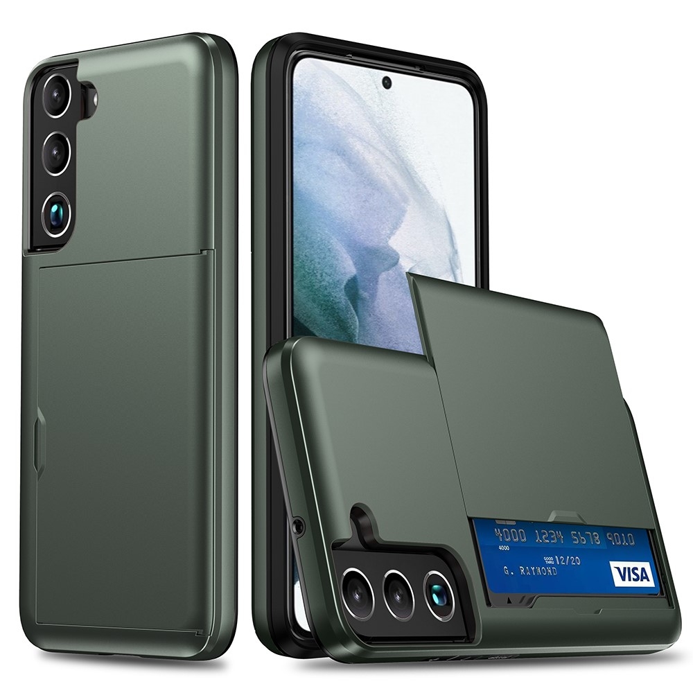 Samsung Galaxy S22 Skal Kortfack Grön