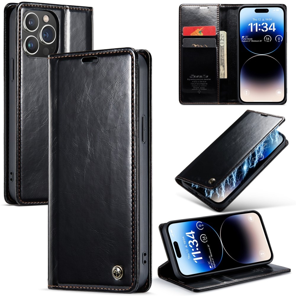CaseMe Läderfodral iPhone 15 Pro Max