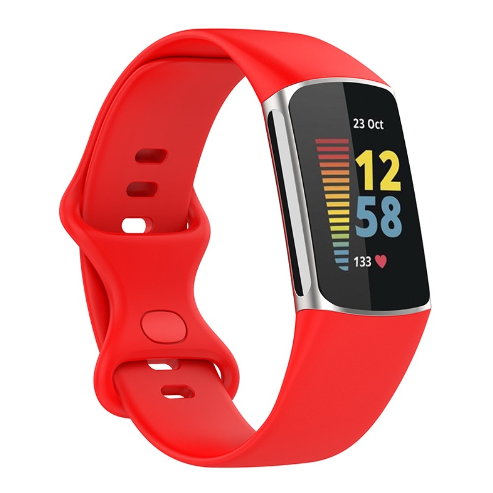 Silikonarmband Fitbit Charge 6 Röd