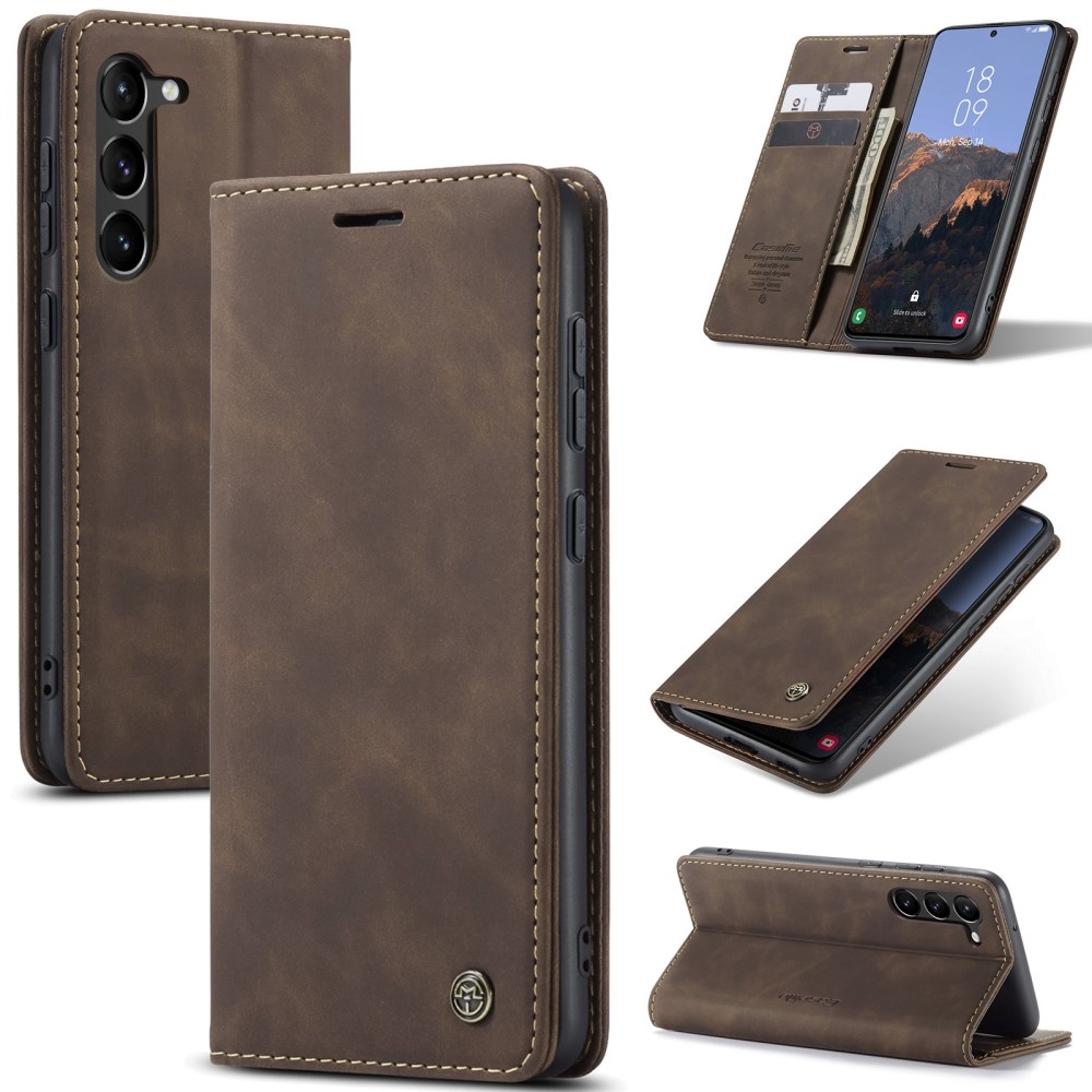 CaseMe Slim Plånboksfodral Samsung Galaxy S24 FE Brun