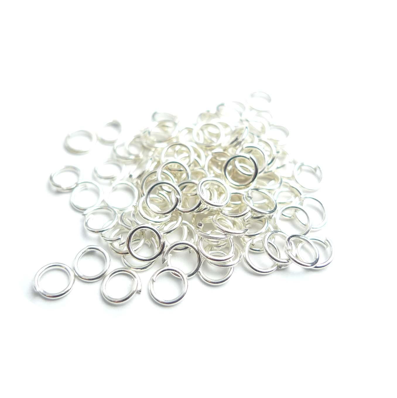 Silverpläterade Ringöglor 5mm 40-Pack
