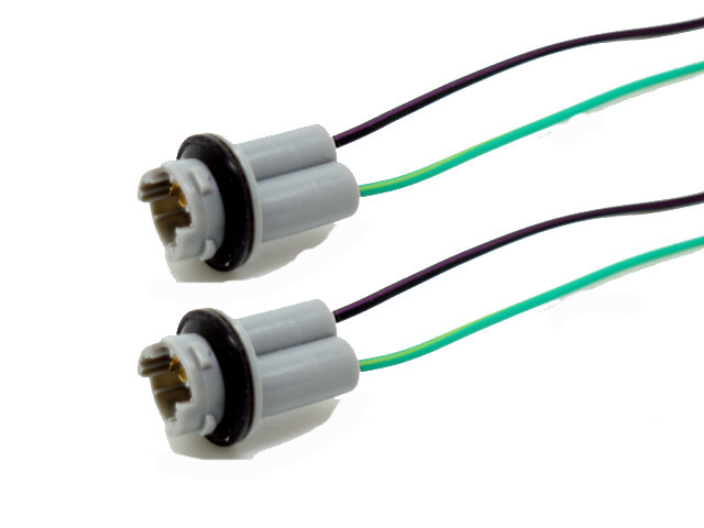 T15 T10 w5w kontakter / socklar / adaptor 2-pack hård modell