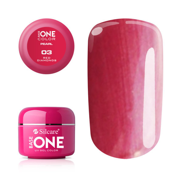 Base one - Pearl - Red diamonds UV-gel