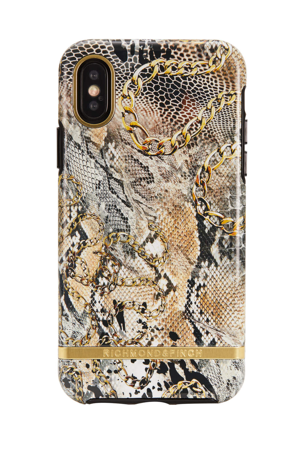 Richmond Finch case to IPhone XS X Chained Reptile Beige