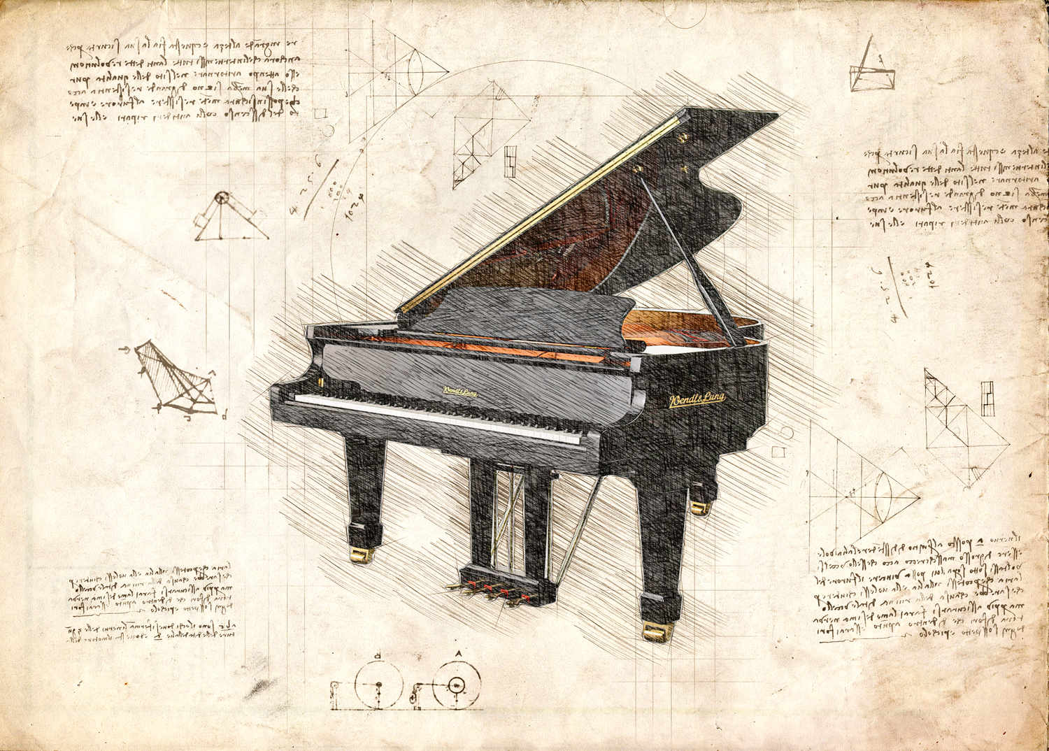 A3 Print - Music - Piano
